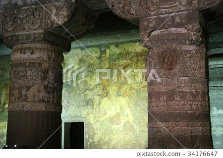 The Indian Tour, Part 102: The Inspiring Ajanta Caves, Part 33: The Ancient Mural, Part 2 34176647