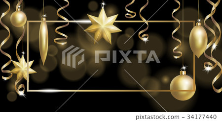 Christmas Frame Banner Template.  34177440