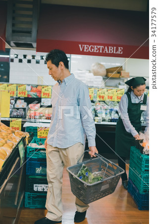 超級市場 超市 男人 34177579
