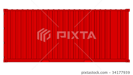 Shipping container isolated on white 34177939