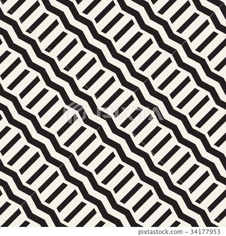 Vector seamless zigzag line pattern. Abstract Vector seamless zigzag line pattern. Abstract 34177953