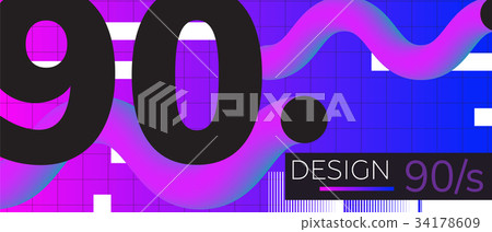 Abstract retro background back to 90s 34178609