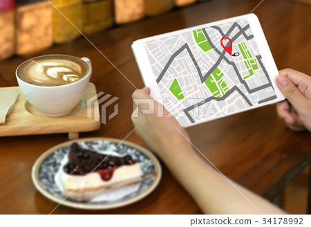 GPS Map to Route Destination network connection 34178992