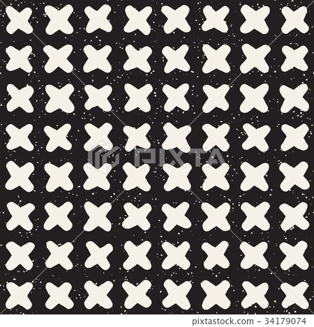 Seamless pattern with hand drawn lines. Abstract 34179074