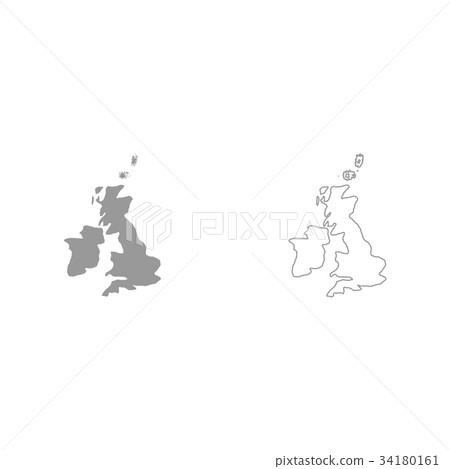 Map of United Kingdom it is icon . 34180161