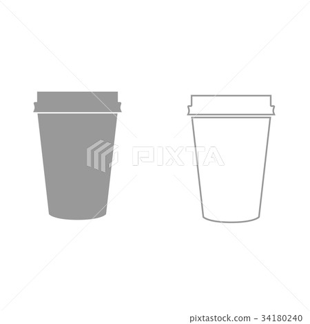 Paper coffee cup it is icon . Paper coffee cup it is icon . 34180240