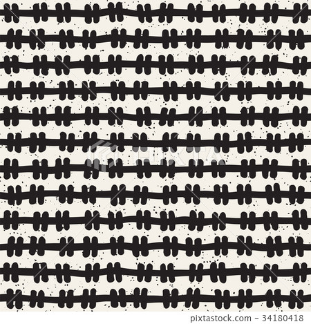 Seamless pattern with hand drawn lines. Abstract - Stock Illustration ...