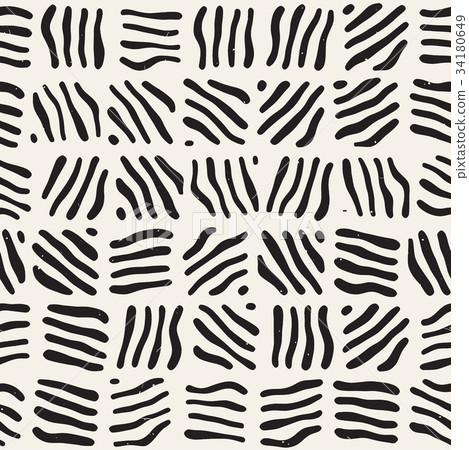 Seamless freehand pattern. Vector abstract rough 34180649