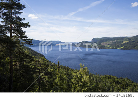 Tyrifjorden seen from County Road 285 (Norway) Tyrifjorden seen from County Road 285 (Norway) 34181693