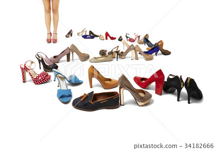 Female legs and huge selection of shoes Female legs and huge selection of shoes 34182666