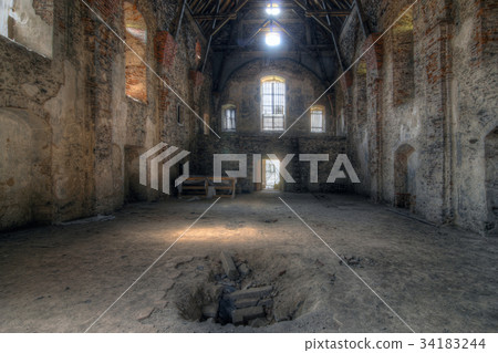 Old ruins of the abandoned church Old ruins of the abandoned church 34183244