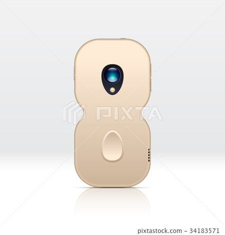 8 digit shaped smartphone for illustrating unknown 34183571