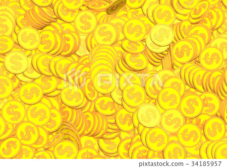 鋪好的硬幣 34185957