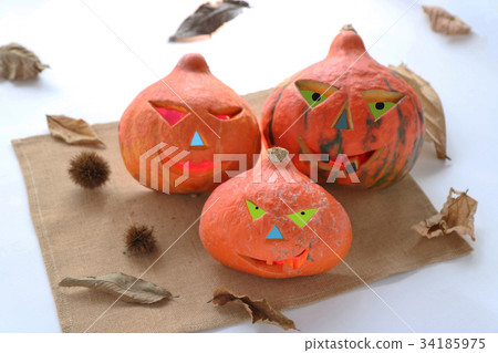 Halloween pumpkin 3 families dead leaf 34185975
