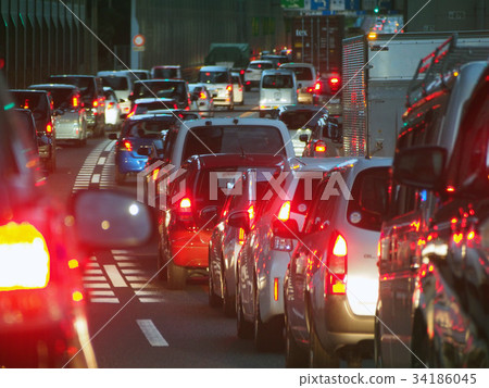 交通堵塞的圖像 34186045