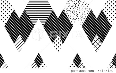 Vector Seamless Pattern. Abstract Geometric Vector Seamless Pattern. Abstract Geometric 34186120