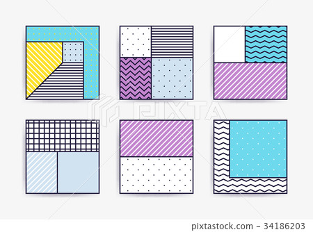 Collection with trendy backgrounds 34186203