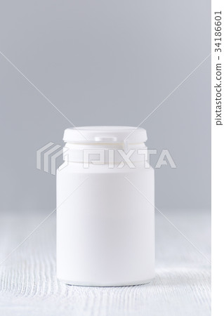 mock up plastic bottle for medicine, powder, pills 34186601