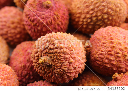 lychee fruits closeup food background texture lychee fruits closeup food background texture 34187202