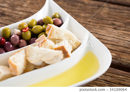 Marinated olives with ingredient and breakfast Marinated olives with ingredient and breakfast 34189064