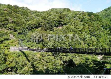 Nikko City, Kinosaki Rock Suspension Bridge, 140 m in total length 34189670