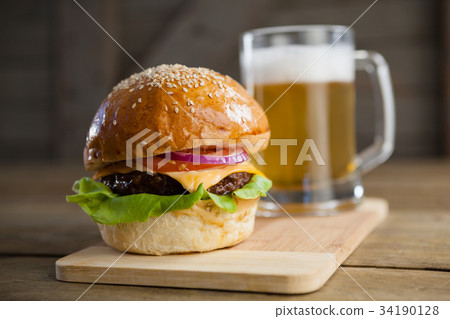 Close-up of hanging leather punching bag 34190128