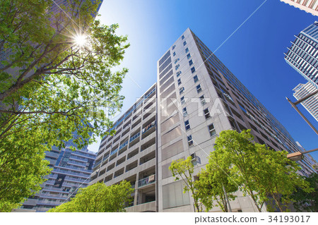 與公寓的都市風景 34193017