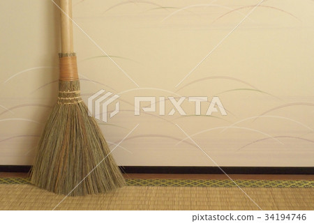 Japanese bran and broom and Tatami 34194746