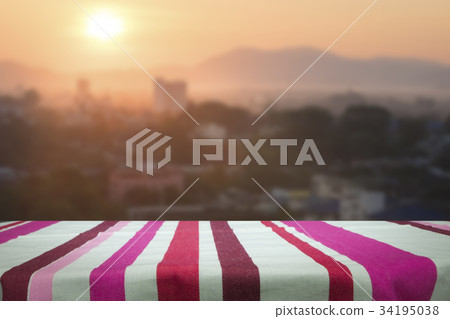 Empty wooden table for present product Empty wooden table for present product 34195038