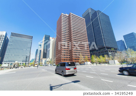 The main street of the office town 34195249