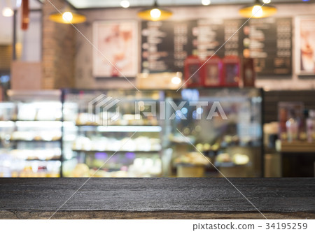bakery shop or coffee cafe blurred background 34195259
