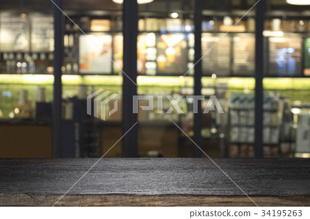 Table or floor with blur coffee cafe restaurant Table or floor with blur coffee cafe restaurant 34195263