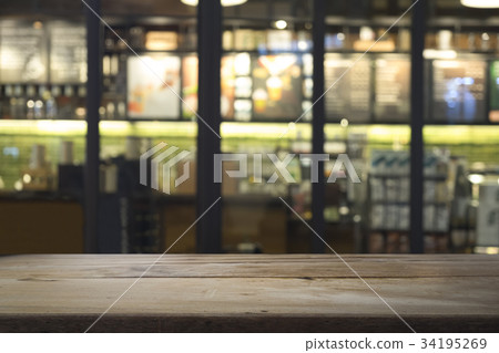 Table or floor with blur coffee cafe restaurant Table or floor with blur coffee cafe restaurant 34195269