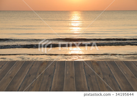 Beautiful sea of summer background 34195644