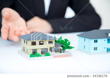 房地產獨戶住宅小型房產稅房地產投資諮詢免稅大廈或房子 34196176