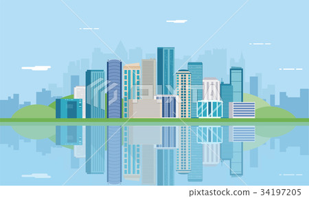 Urban landscape. Modern city. Building Urban landscape. Modern city. Building 34197205