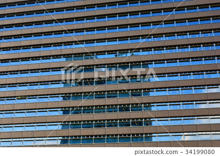 Business building windows with building reflection 34199080