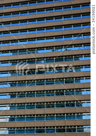 Business building windows with building reflection 34199081