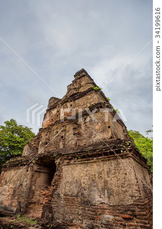 Ruins of Satmahal Prasada in Polonnaruwa 34199616