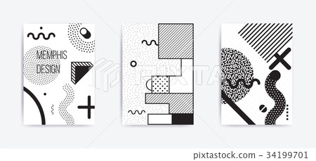 Colorful trend Neo Memphis geometric poster Colorful trend Neo Memphis geometric poster 34199701
