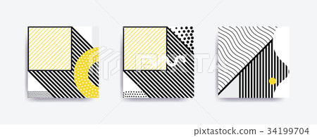 Colorful trend Neo Memphis geometric poster Colorful trend Neo Memphis geometric poster 34199704