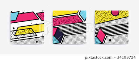 Colorful Pop art set Colorful Pop art set 34199724