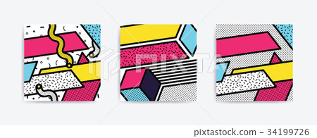 Colorful Pop art set Colorful Pop art set 34199726