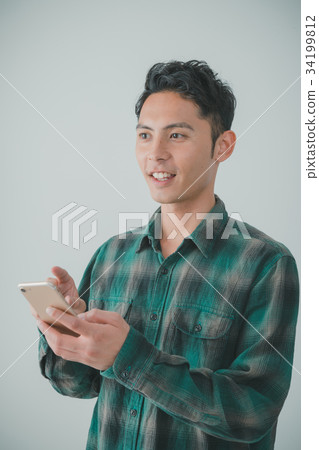 male, man, smart phone 34199812