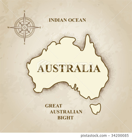 Australia. Australian map retro background. Australia. Australian map retro background. 34200085