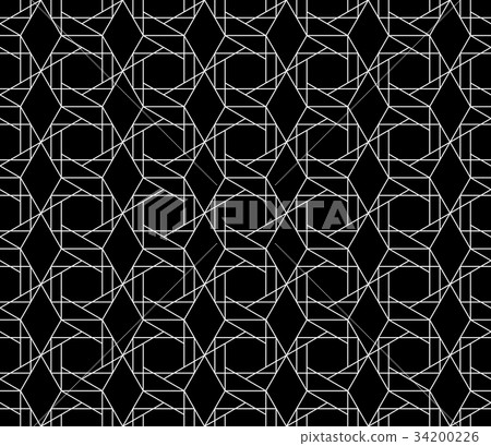 Vector seamless geometric pattern with editable Vector seamless geometric pattern with editable 34200226