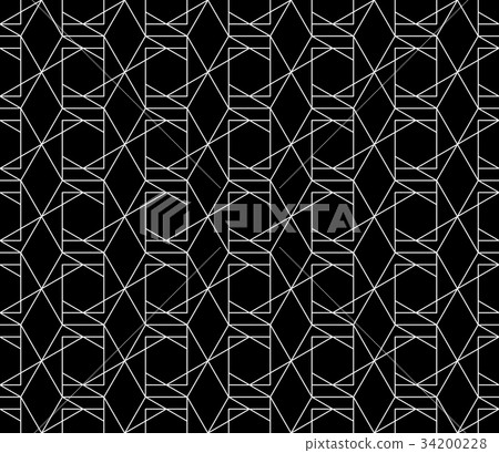 Vector seamless geometric pattern with editable Vector seamless geometric pattern with editable 34200228