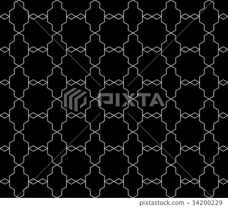 Vector seamless geometric pattern with editable 34200229