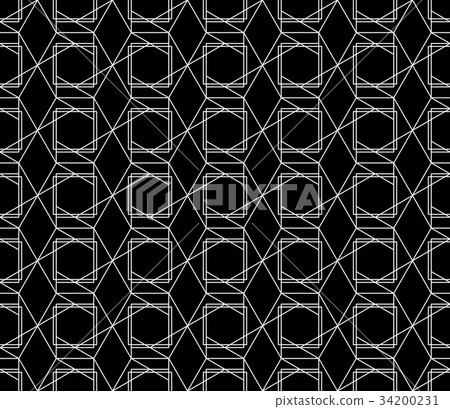 Vector seamless geometric pattern with editable Vector seamless geometric pattern with editable 34200231