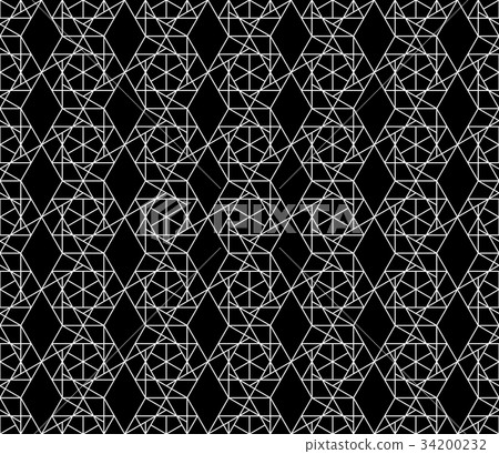 Vector seamless geometric pattern with editable Vector seamless geometric pattern with editable 34200232